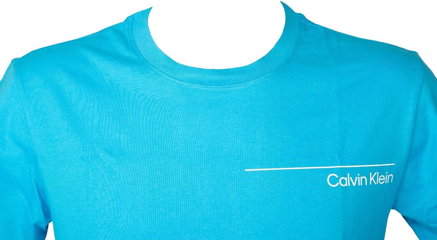 

Мужская футболка Calvin Klein CK с коротким рукавом, круглым вырезом и логотипом, чистый хлопок, Cgy Malibu Blue