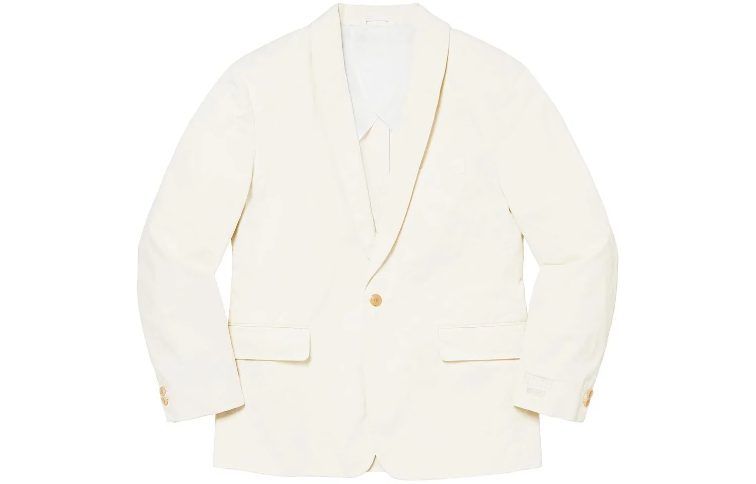 Костюм из постиранного хлопка MM6 Maison Margiela Supreme, Cream/Cream — фото 3