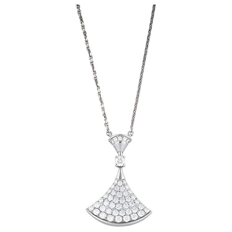 Divas' Dream серия 18K белое золото ожерелья unisex BVLGARI, серебряный — фото 2