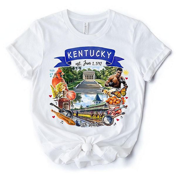 

Футболка с тематикой штата Кентукки и его достопримечательностями Ornamentallyyou