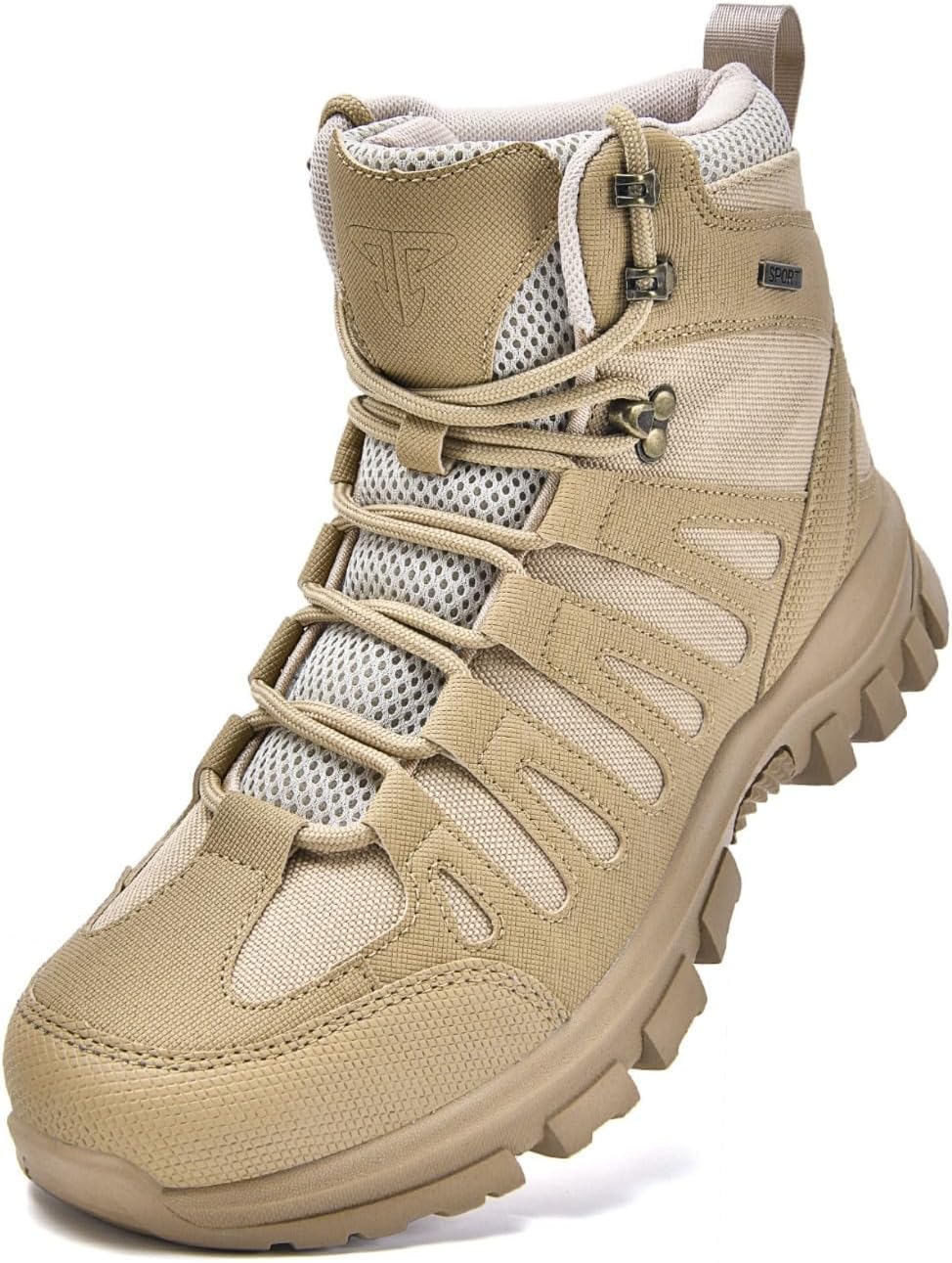 

Мужские тактические мотоботы хаки, ботинки до щиколотки с массивной подошвой, походные ботинки для мужчин, шнуровка, пустынные ботинки Azttoztto