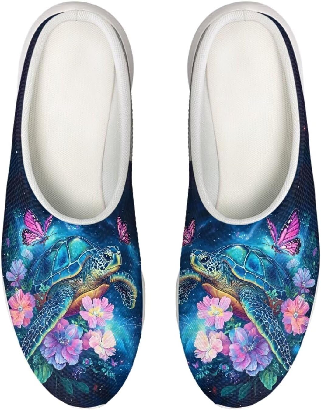 

Кроссовки-сабо Forchrinse с гавайской пальмой для мужчин и женщин, открытая пятка, легкие, дышащие, для дома, работы и спортзала, Sea Turtle Hawaiian Hibiscus