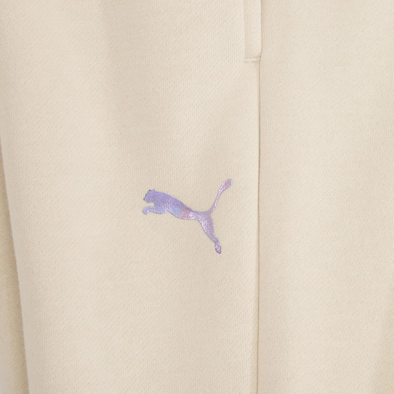 Детские брюки Puma с широкими штанинами, расклешенный крой, эластичный пояс, Alpine Snow — фото 3