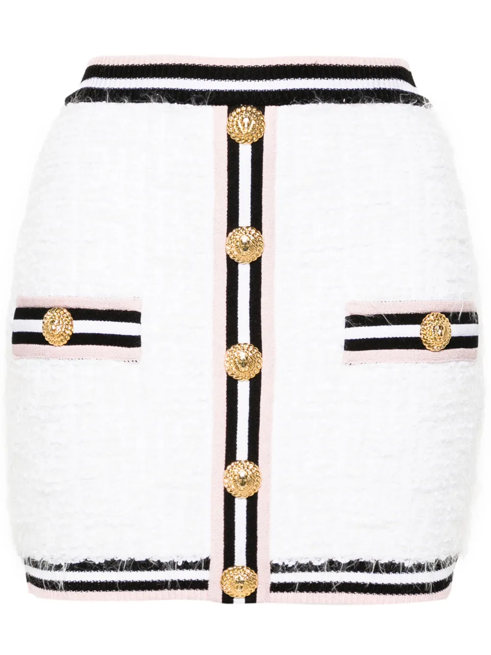

Мини-юбка Maze с монограммой BALMAIN, белый
