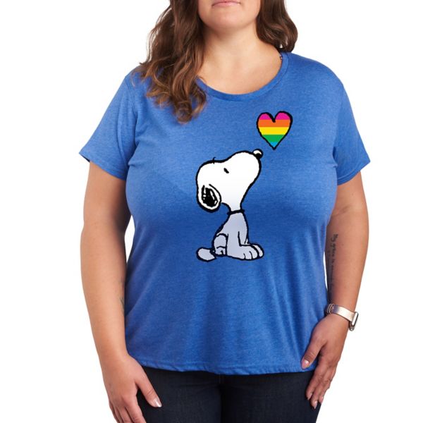 

Футболка с принтом Snoopy, радугой и сердечками в горошек Licensed Character, синий