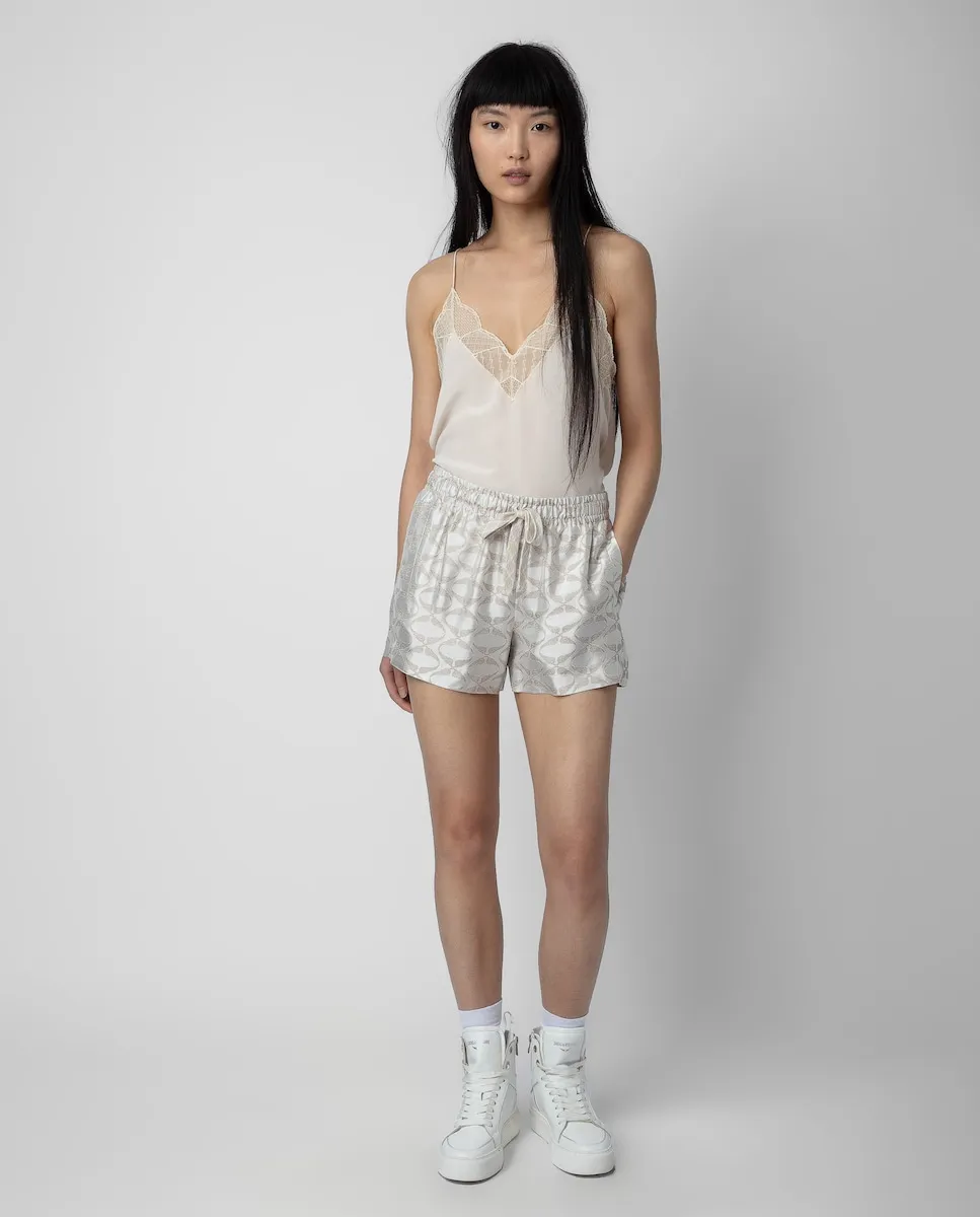 

Женские шорты Paxi из жаккардовой ткани с эластичным поясом Zadig & Voltaire, серый