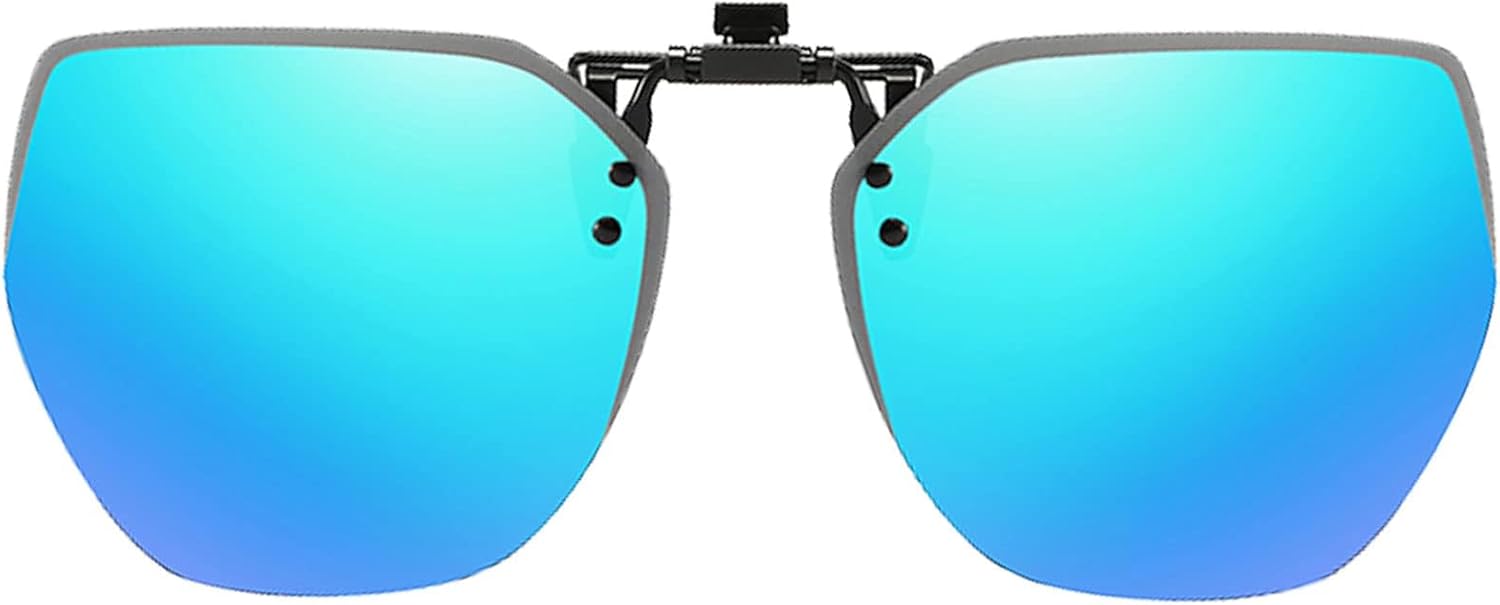 

Поляризованные солнцезащитные очки увеличенного размера с зажимом, антибликовой защитой от УФ-излучения, подходят для очков с диоптриями FF FRAZALA, Blue Mirrored Lens