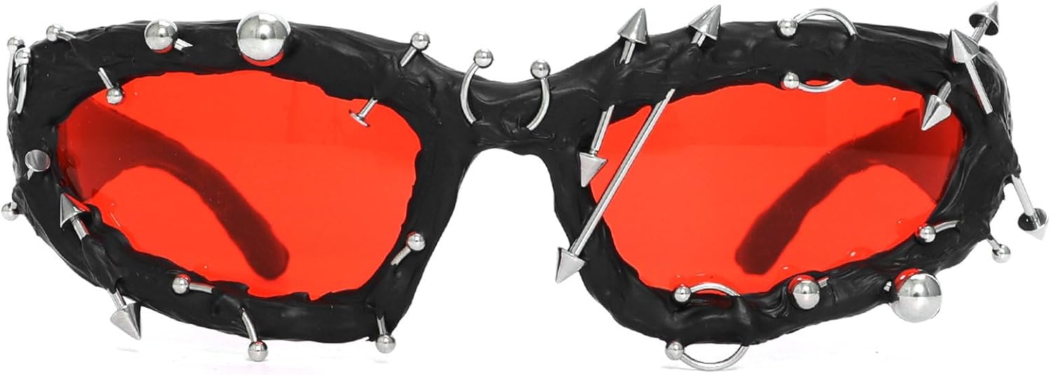 

Солнцезащитные очки в стиле Y2K для мужчин и женщин, стильные солнцезащитные очки для уличных вечеринок, персонализированные солнцезащитные очки N45 mincl, Black Gray Red