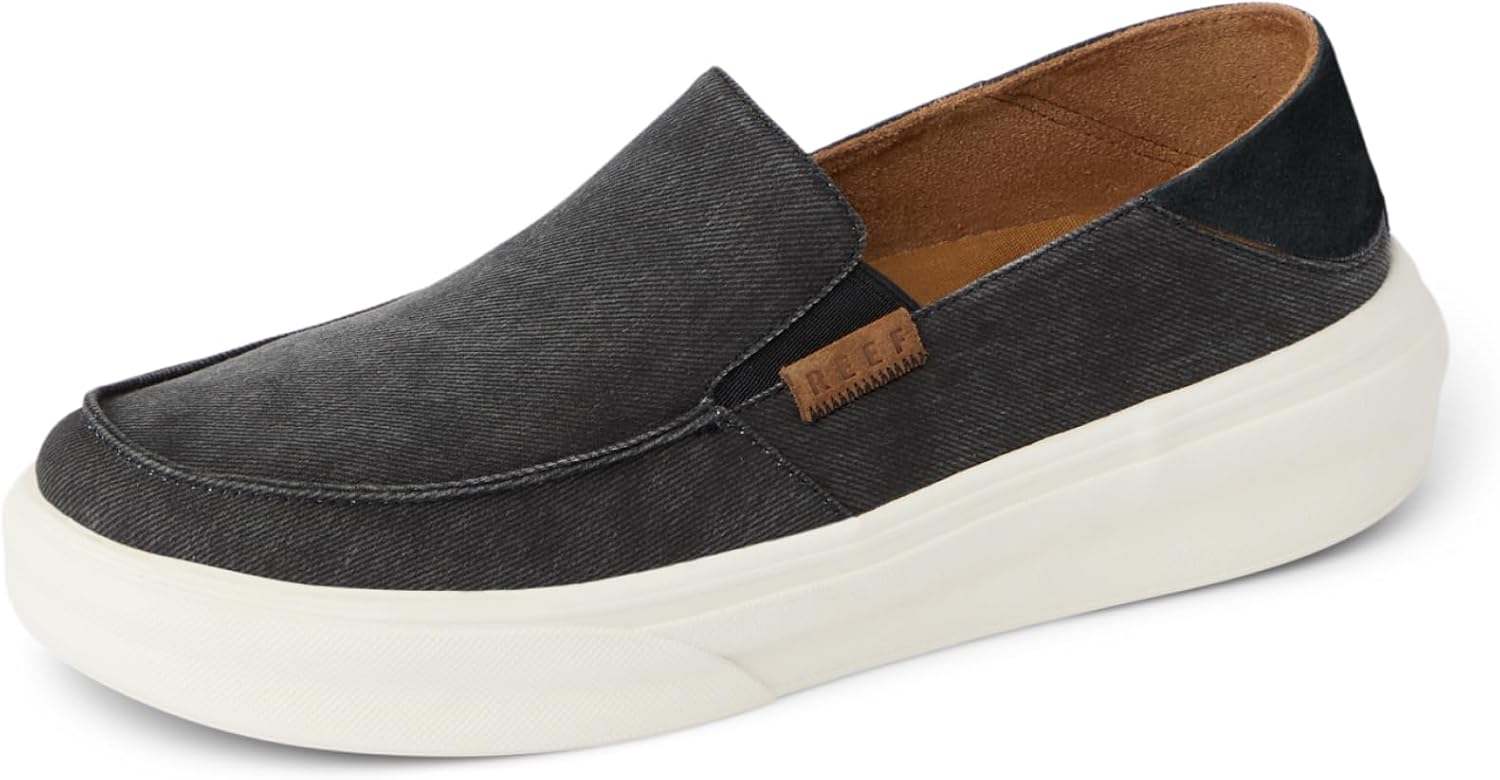 

Мужские кеды REEF Swellsole Pacific, прочный стирочный канвас, легкие, с мягкой амортизирующей стелькой, черный