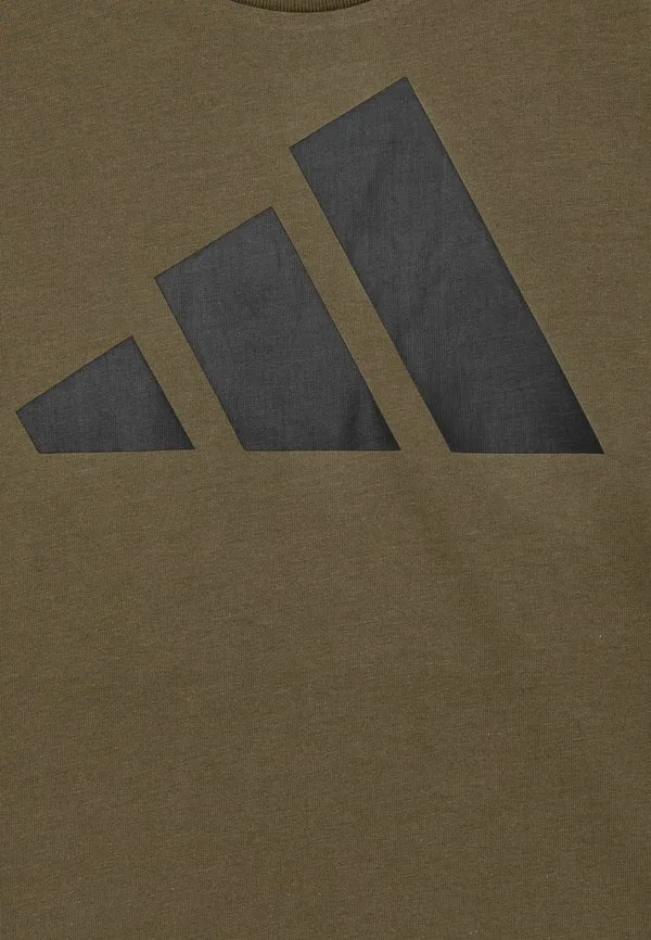 Детская футболка унисекс essentials с принтом Adidas Performance, Olive Strata/Black — фото 3