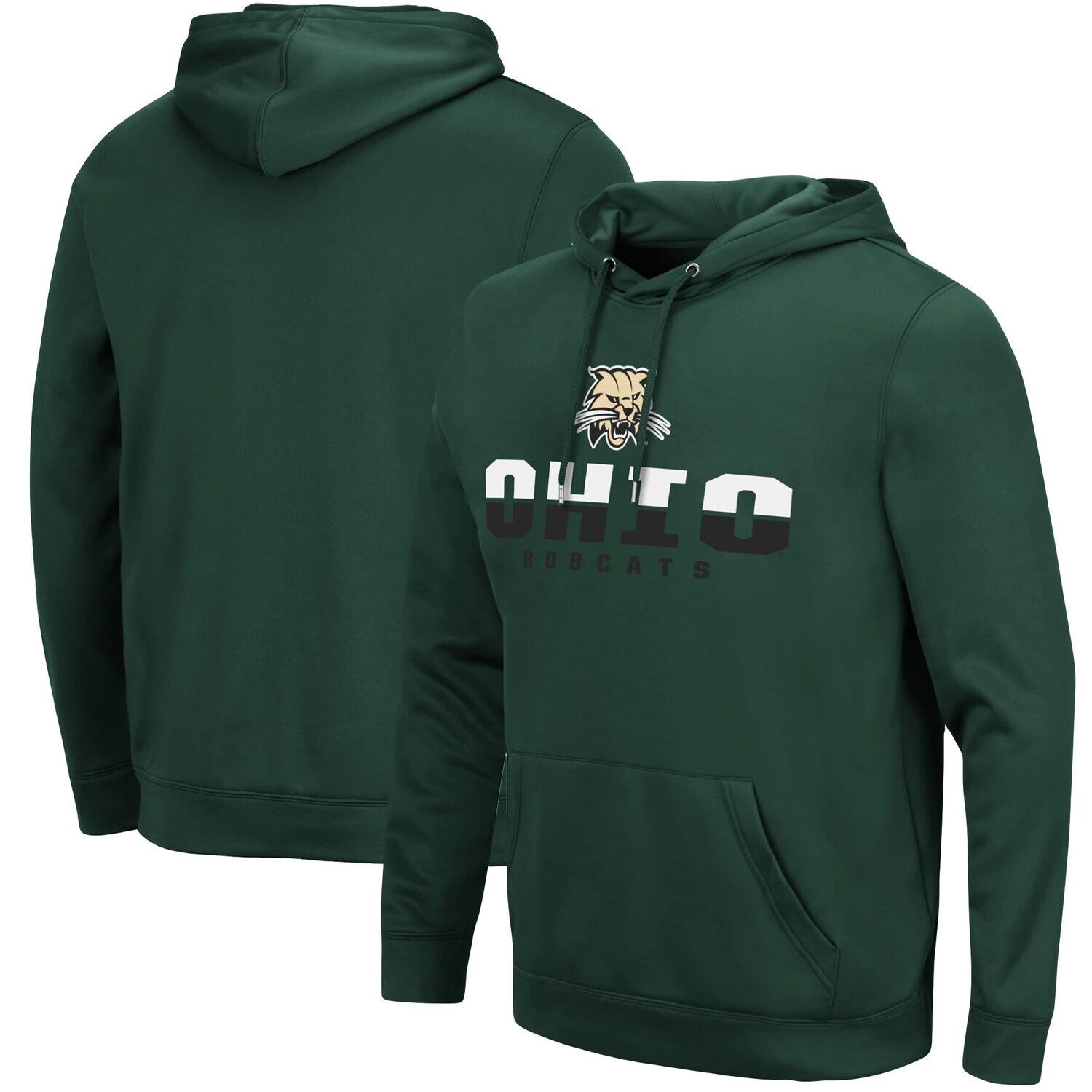 

Мужской зеленый пуловер с капюшоном Ohio Bobcats Lantern Colosseum