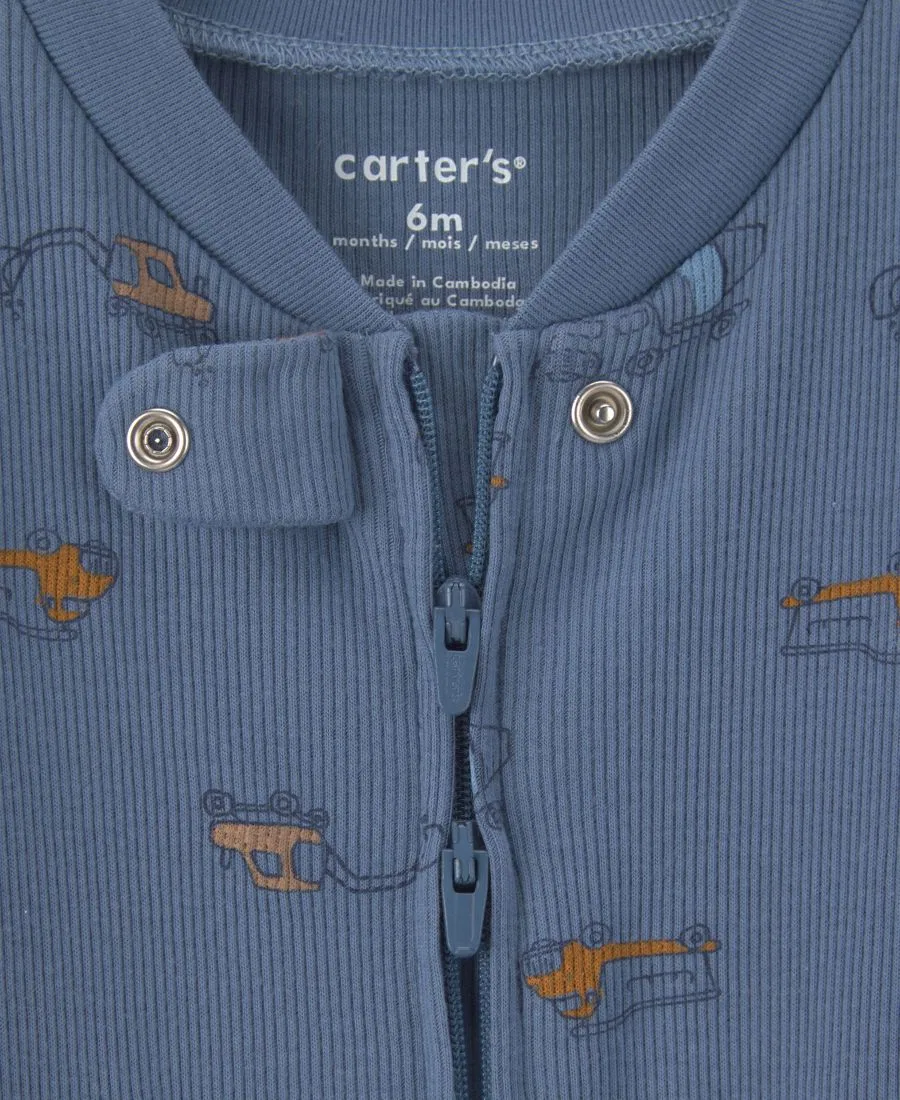 Детский комбинезон для мальчиков с двусторонней молнией Carter'S, синий — фото 2
