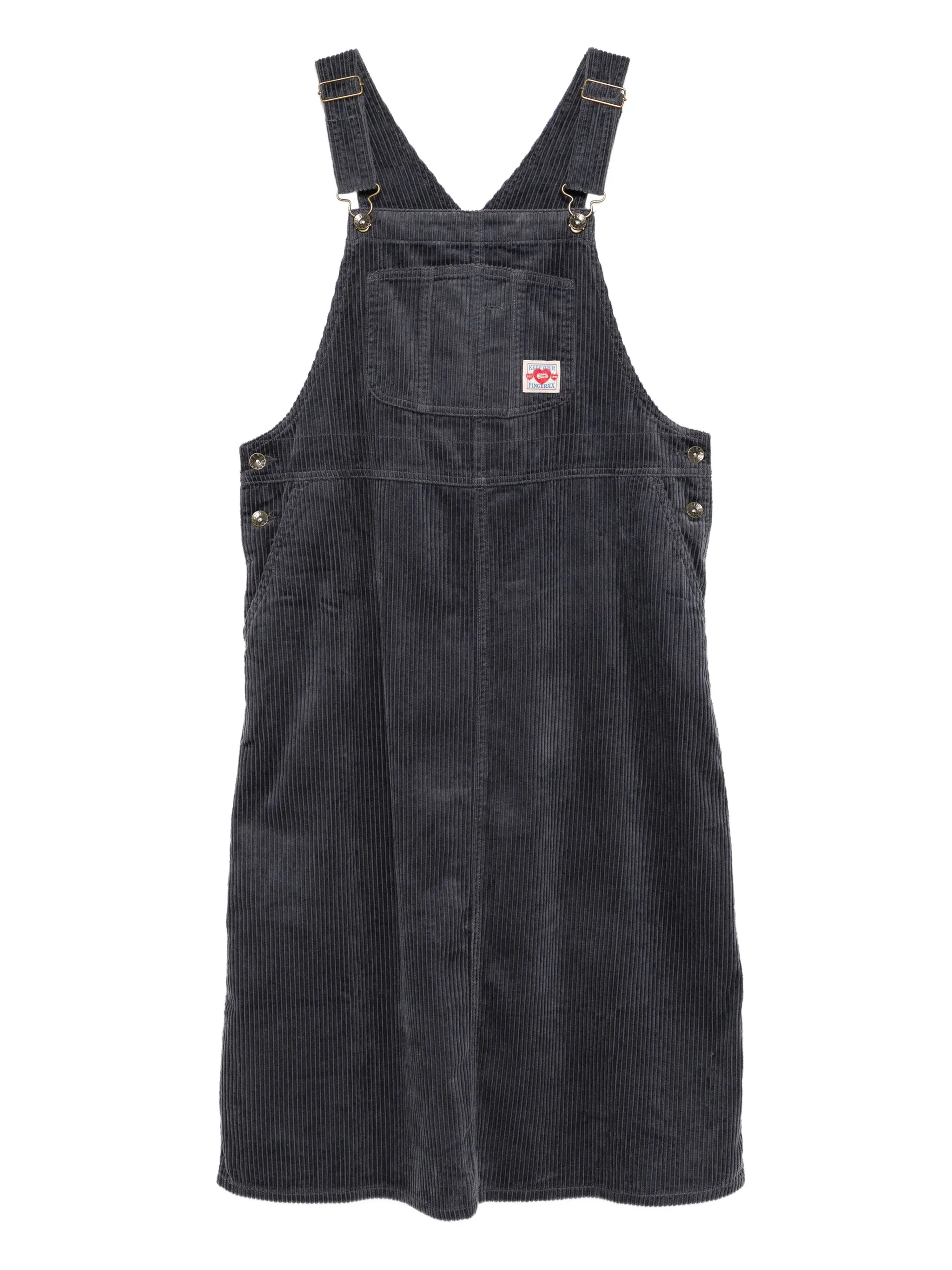 

Вельветовое платье с карманом Fingercroxx, серый