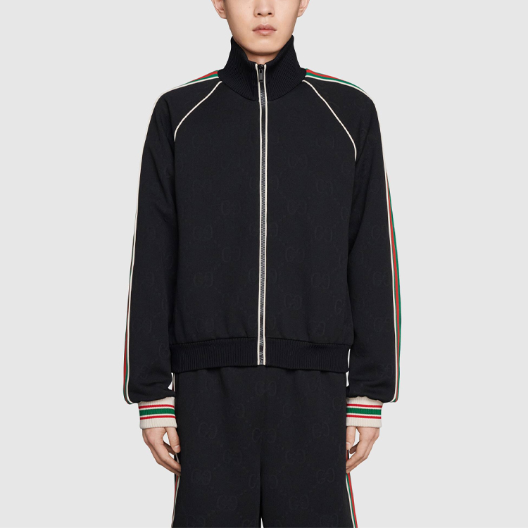 Куртка Gucci GG Jacquard Jersey Zip, черный