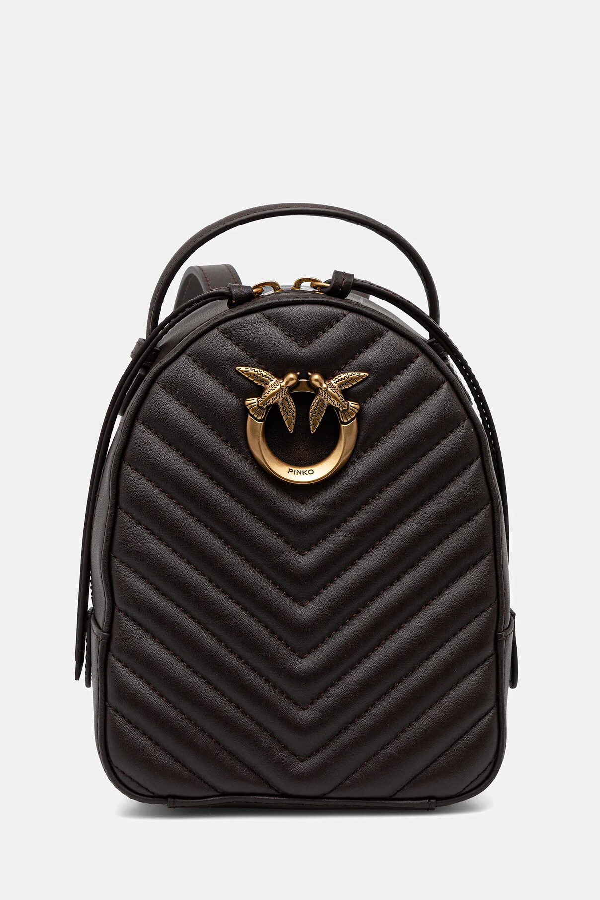 

Рюкзак из кожи Pinko, коричневый