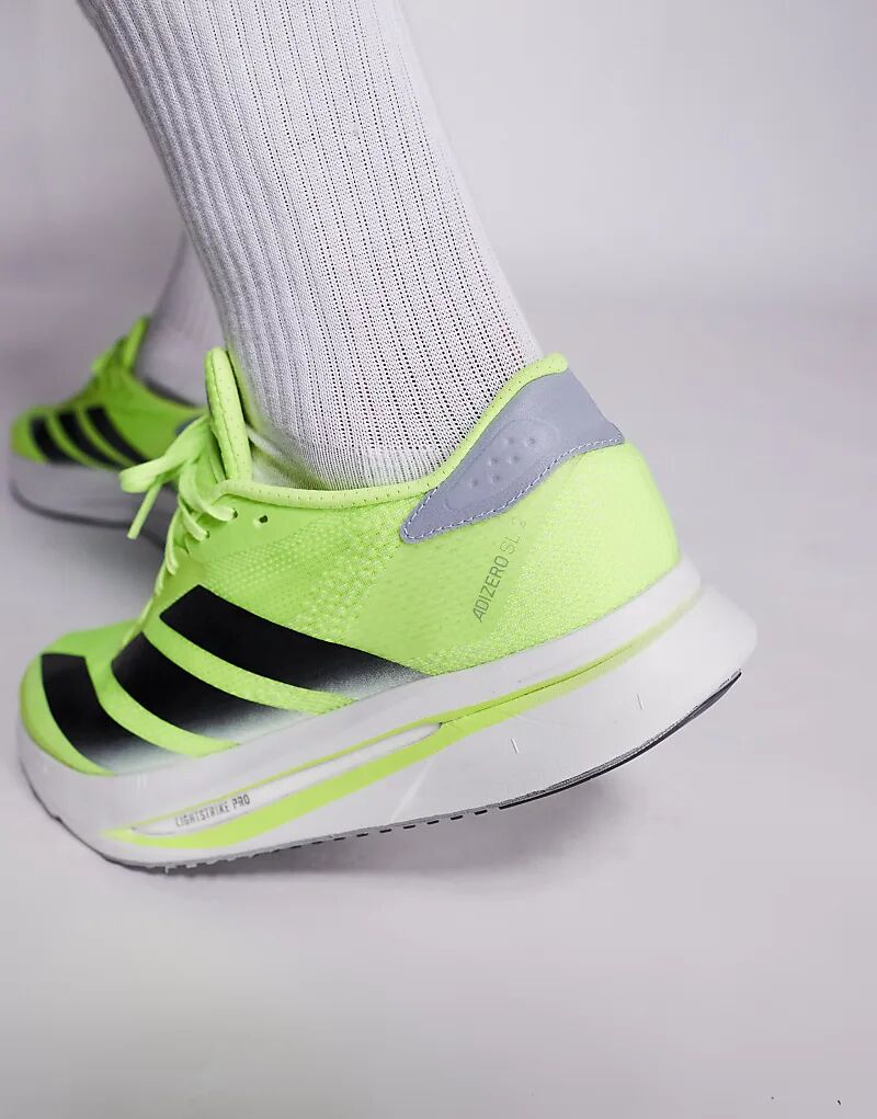 Кроссовки adidas Running Adizero SL2 желтого и черного цветов Adidas Performance — фото 4