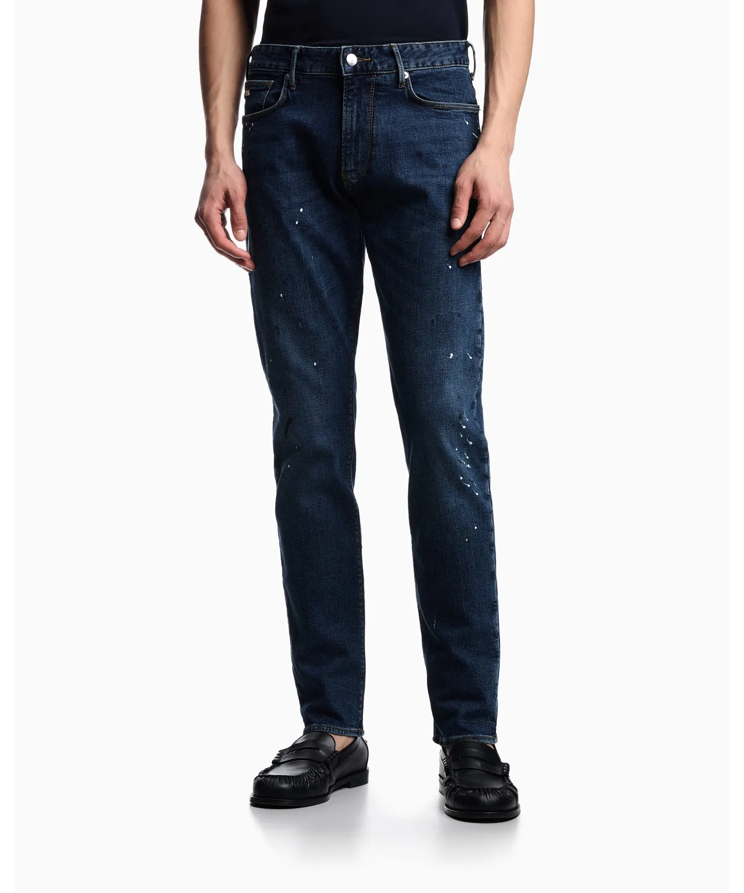【Emporio Armani】Джинсы Slim Fit J06 Denim Paint Spot