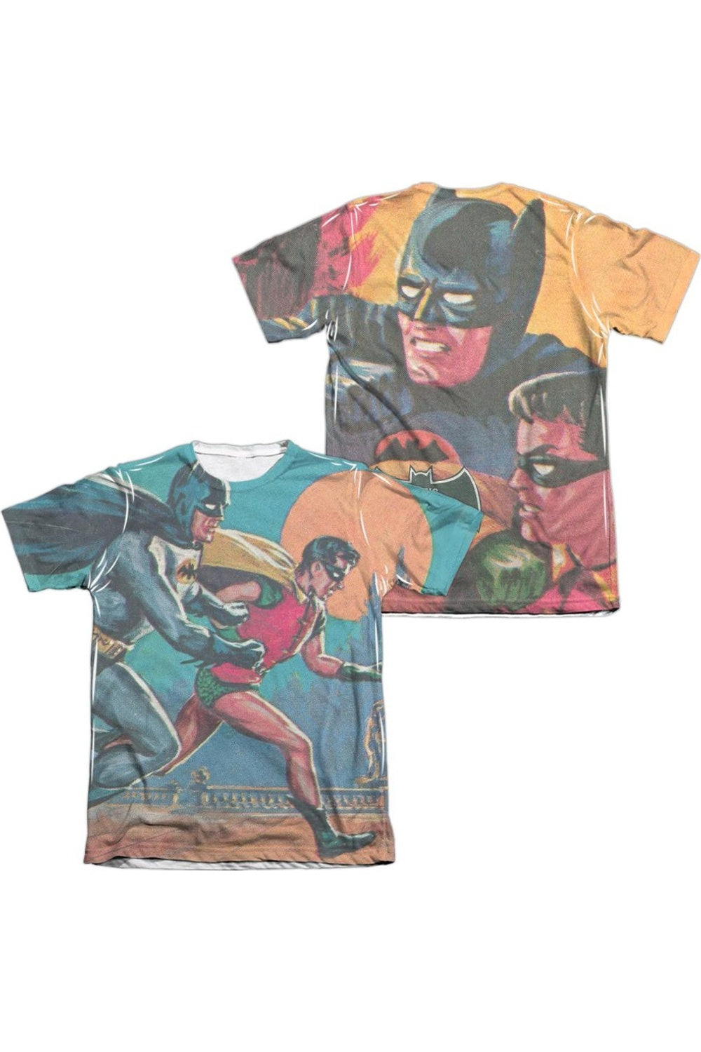 

Футболка с коротким рукавом Batman Classic Tv Lets Go (принт спереди/сзади) для взрослых из полиэстера/хлопка Gildan, белый