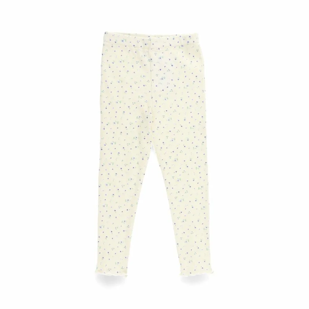 Леггинсы Mellow в рубчик Branshes, 91: Off-white_small floral pattern — фото 2