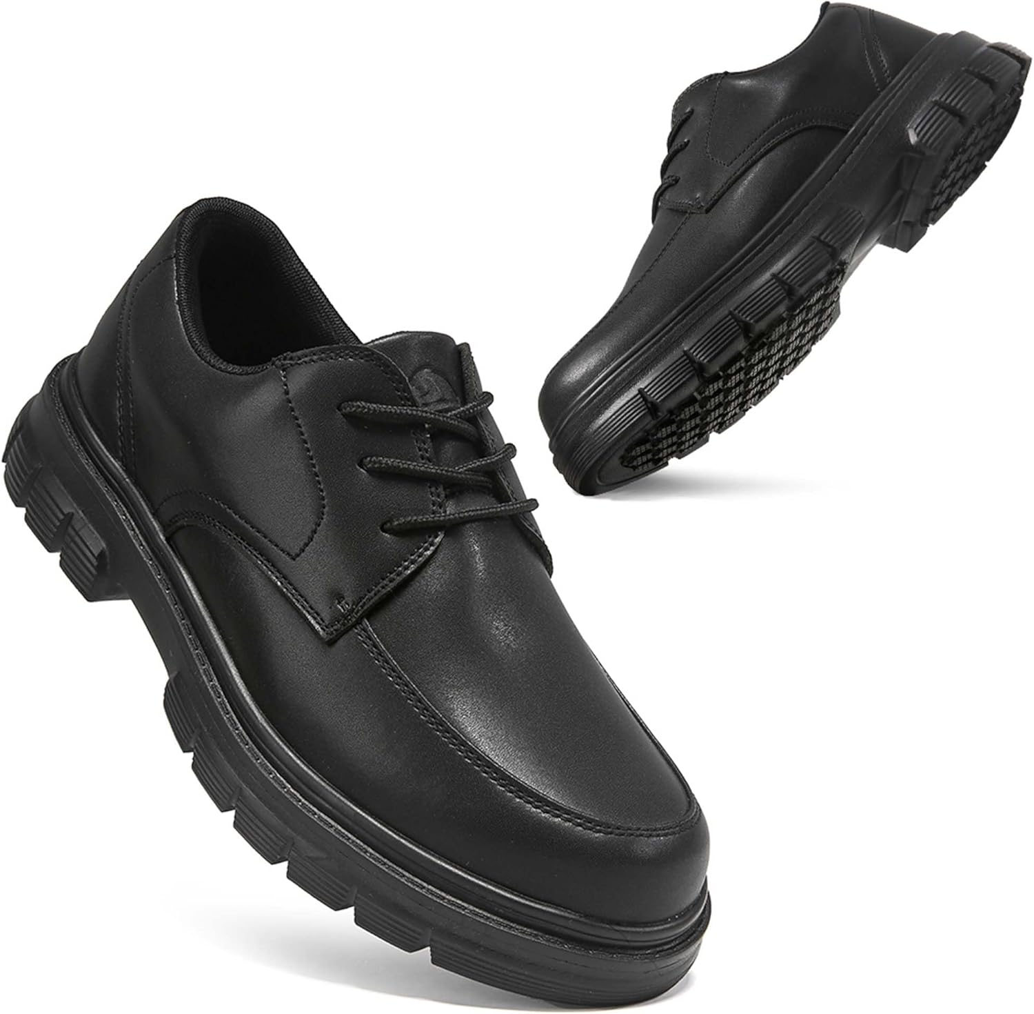 

Мужские кухонные туфли большого размера, водонепроницаемые и устойчивые к маслу, для работы в отелях и ресторанах, противоскользящие, легкие и удобные повседневные лоферы Generic, черный