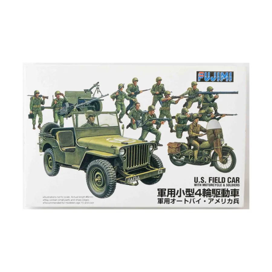 

Полевая машина США с мотоциклом и солдатами, Fujimi Models - WWII (1:76)