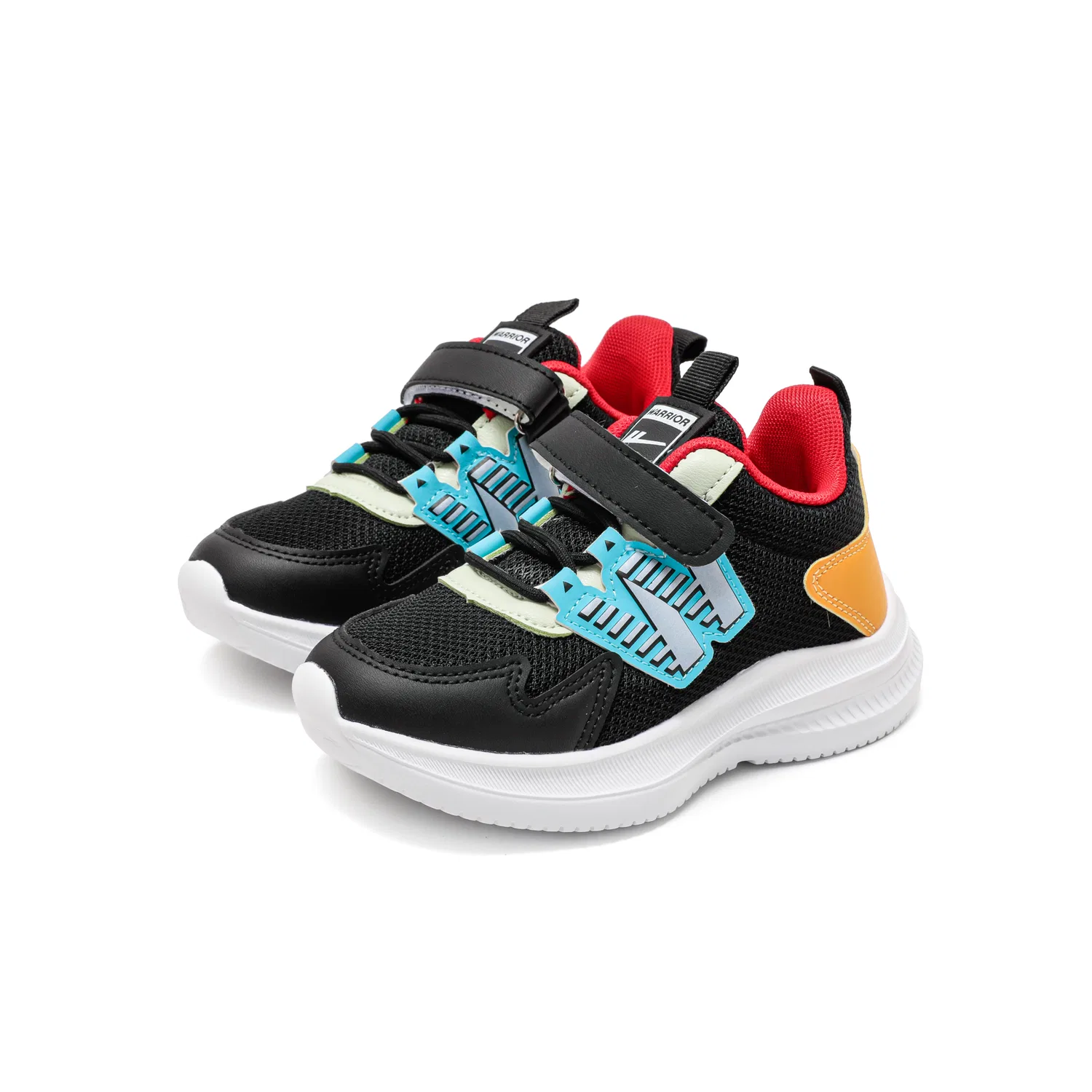 Низкие кроссовки Mesh Lightweight Cushioning Breathable Slip Resistant Lightweight Cushioning Breathable Slip Resistant Low top WARRIOR, Black Orange Blue — фото 3