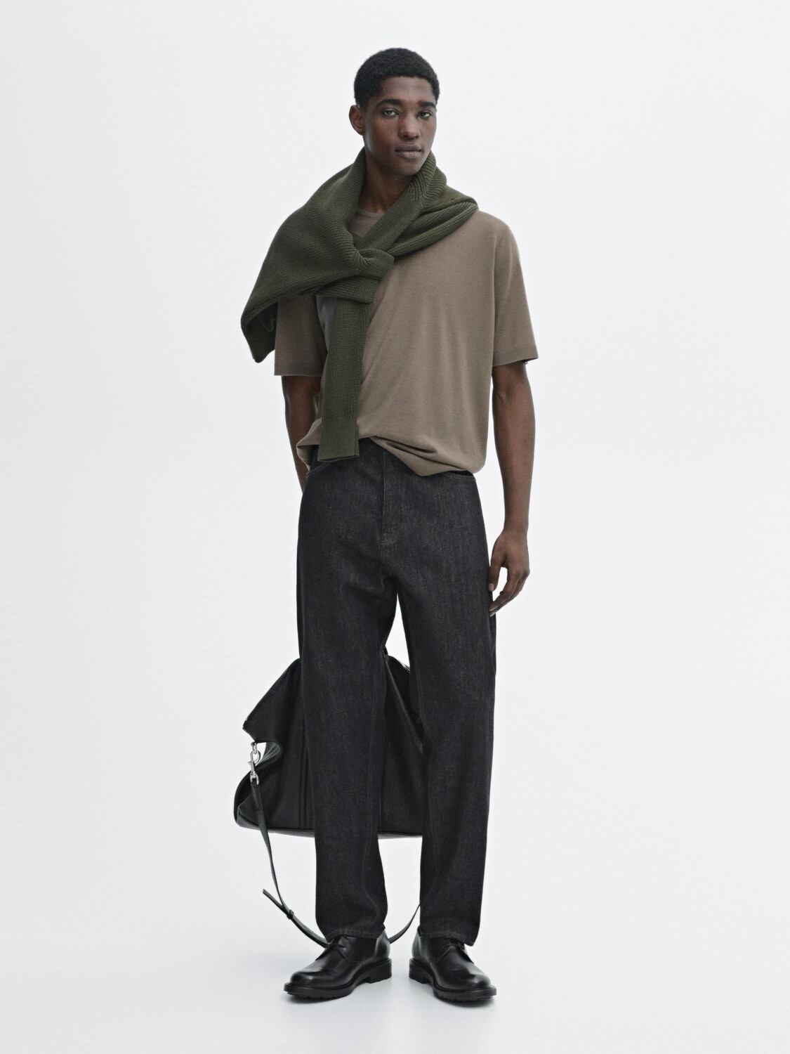 

Футболка из 100% мериносовой шерсти Massimo Dutti, зеленый