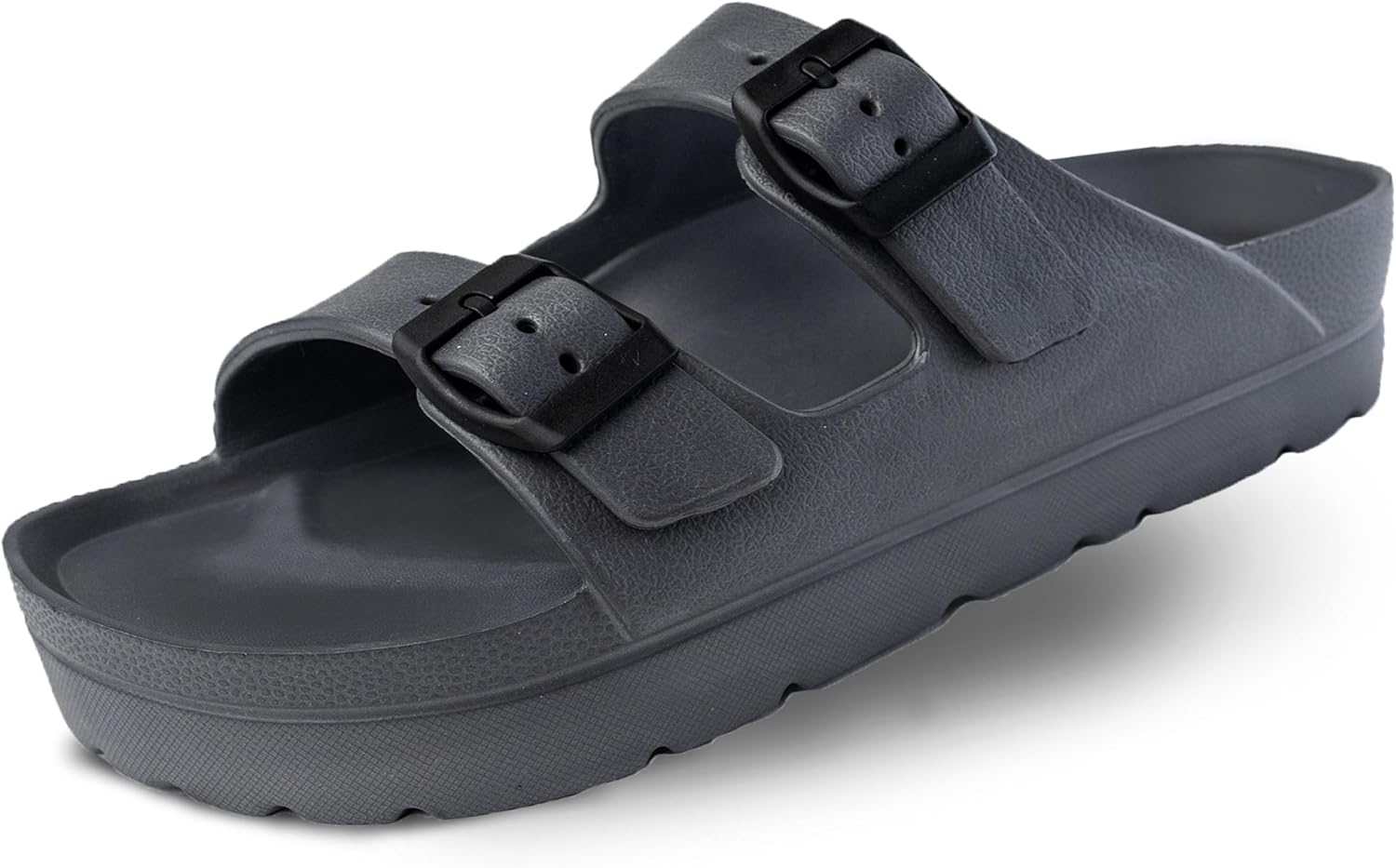 

Женские сандалии на платформе HAPPYO Maui, регулируемые с застежкой, плоские сандалии с поддержкой свода стопы, шлепанцы из ЭВА с толстой подошвой и дополнительной амортизацией, 2 Strap Anthracite