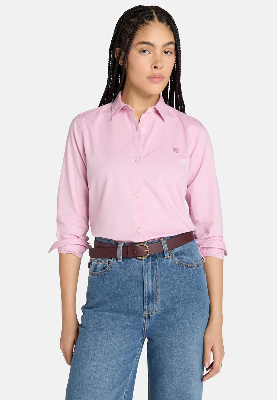 

Блуза Timberland Button-down blouse, Medium Pink/Pink