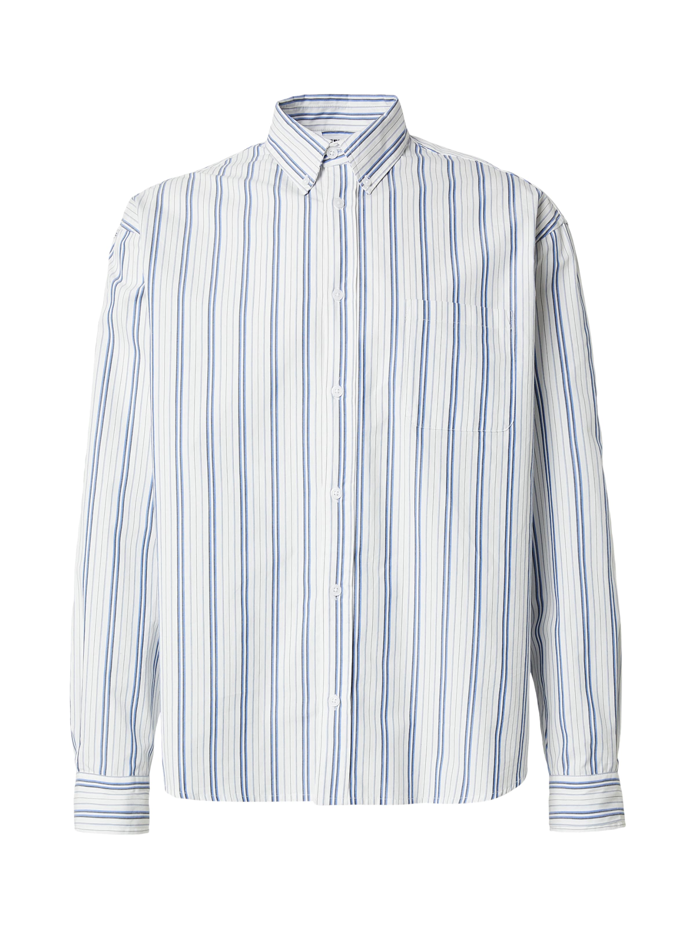 

WEEKDAY Рубашка на пуговицах 'Lloyd' комфортного кроя в белом цвете