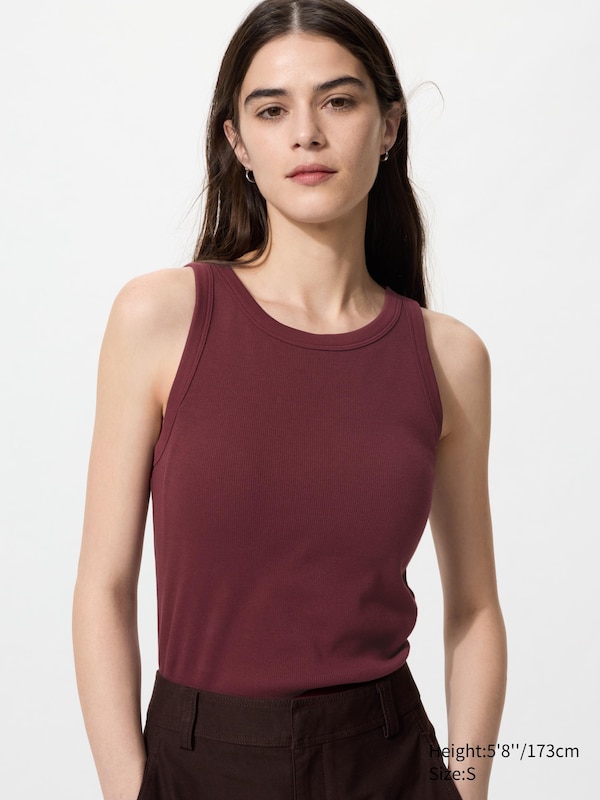 Рифленый бра-топ Uniqlo, 18 wine