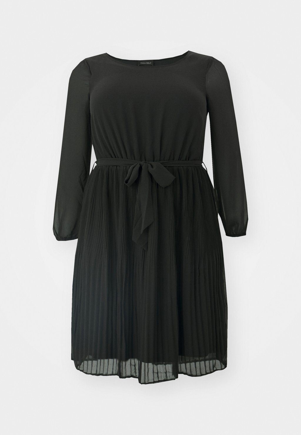

Коктейльное платье / Вечернее платье CRINKLE FLOWY MINI LONG SLEEVES Anna Field Curvy, черный