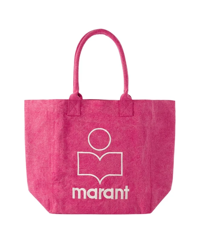 

Розовая хлопковая сумка-шоппер с магнитной застежкой Isabel Marant, розовый