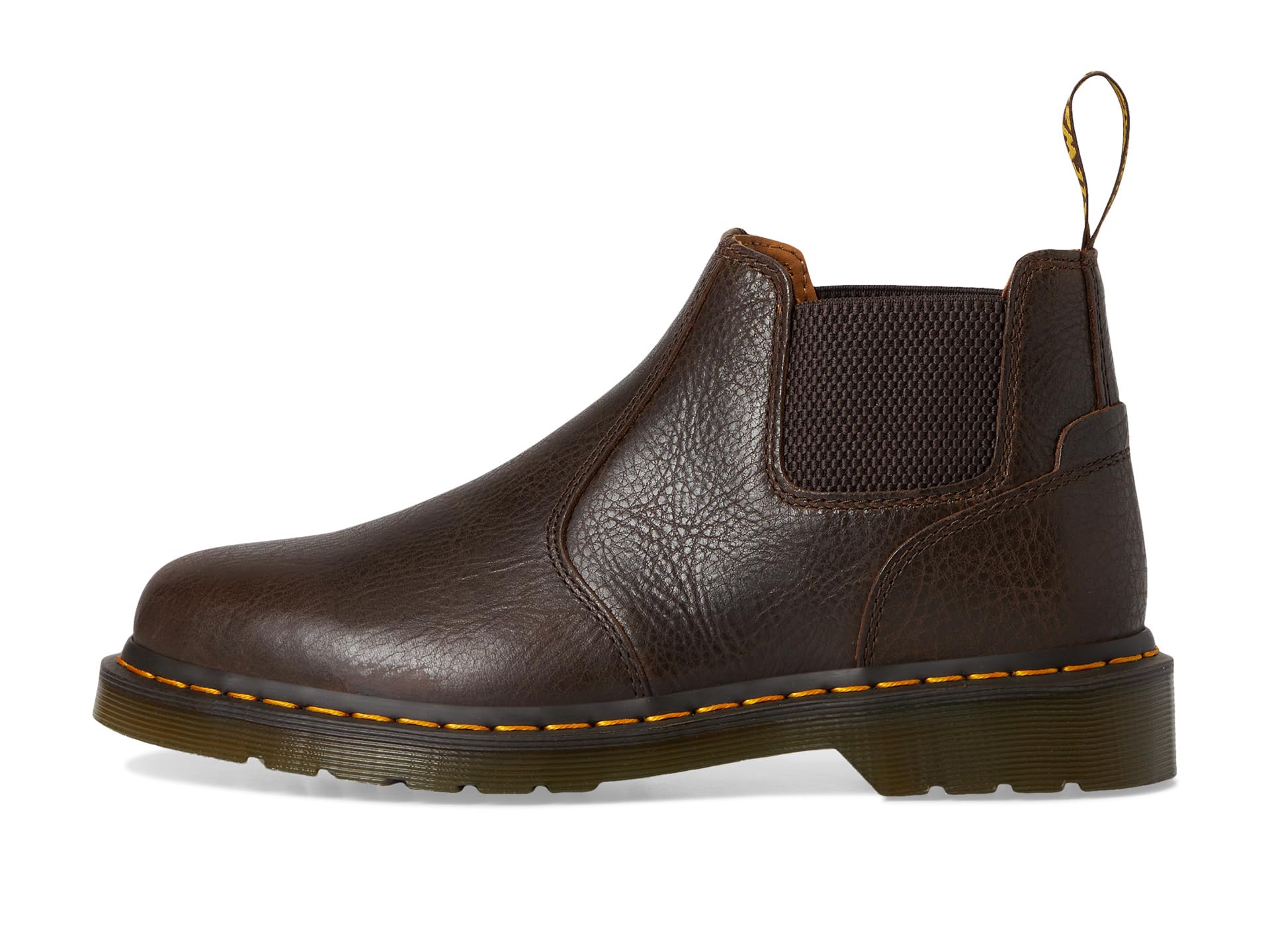 Ботинки челси Dr. Martens 2976 Lo кожаные с контрастной строчкой, темно-коричневые — фото 4