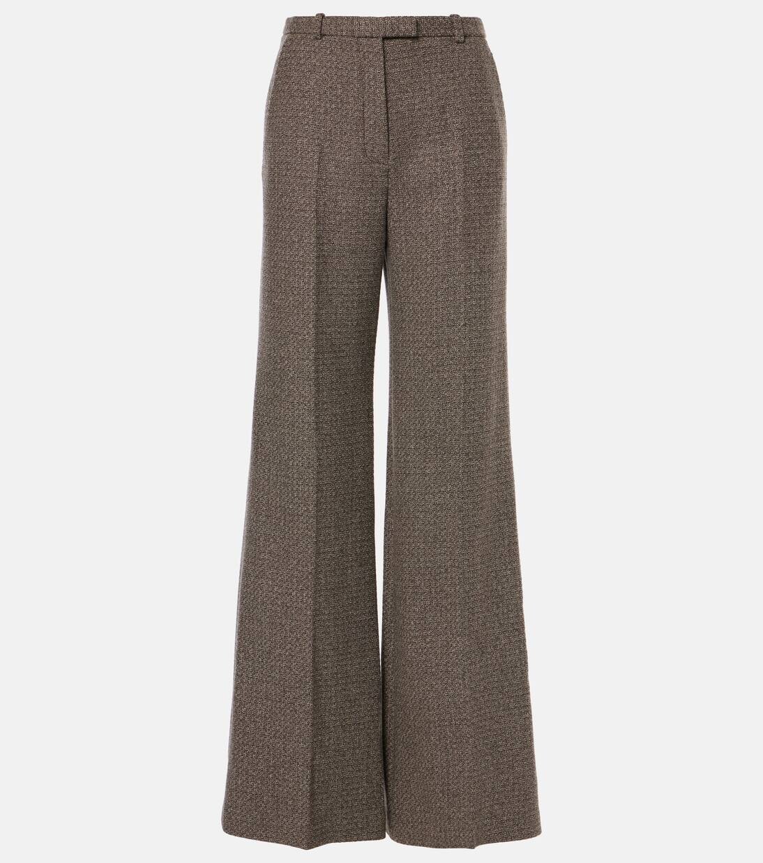 

Широкие брюки из натуральной шерсти Emmit Loro Piana, цвет natural dark brown