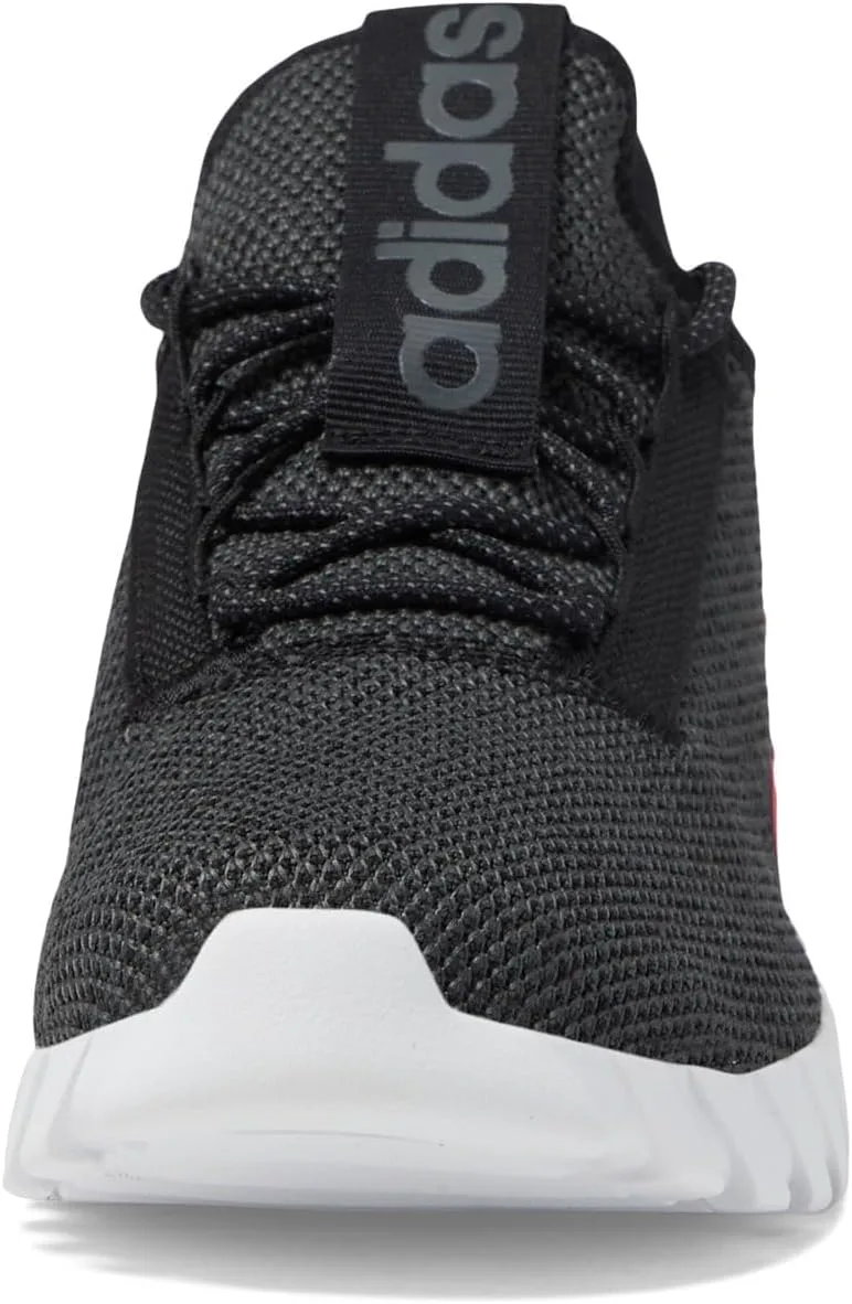 Кроссовки Adidas Kids Boys Kaptir 3.0 на шнуровке для мальчиков, повседневные - черные, черно-белый — фото 2