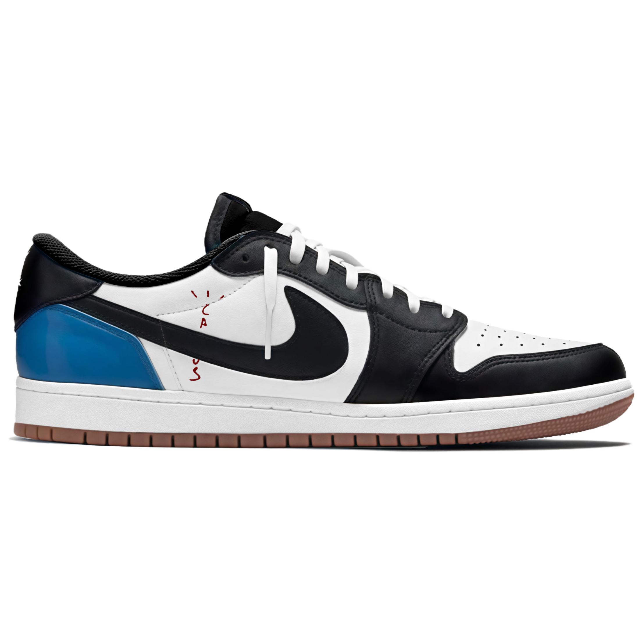 Jordan Кроссовки Travis Scott X Air 1 Vintage для баскетбола, унисекс, низкие, черный — фото 3
