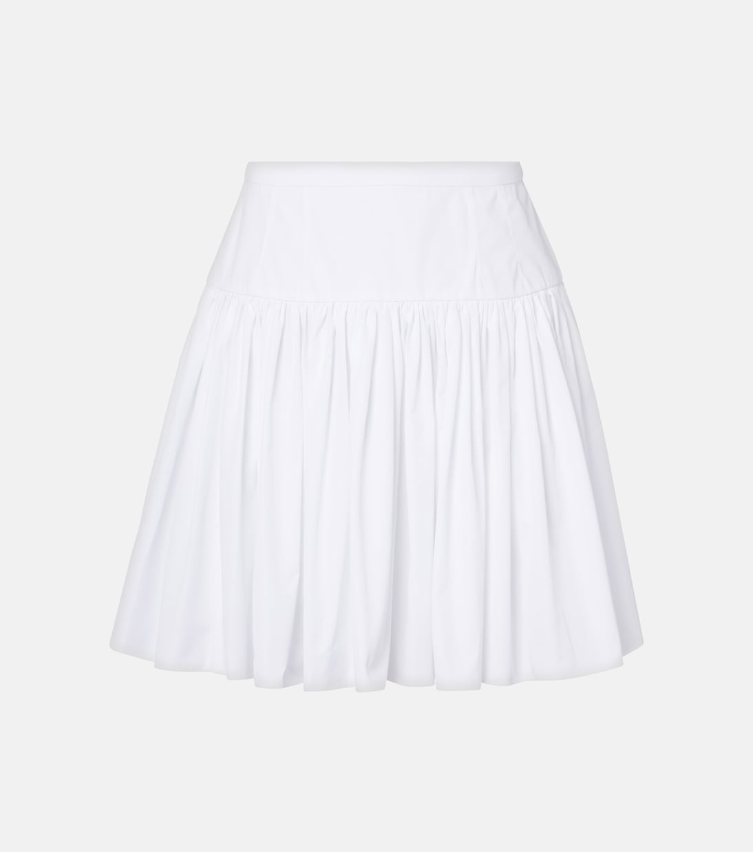 

Складчатая юбка мини из хлопкового поплина Dolce&Gabbana, BIanco Ottico