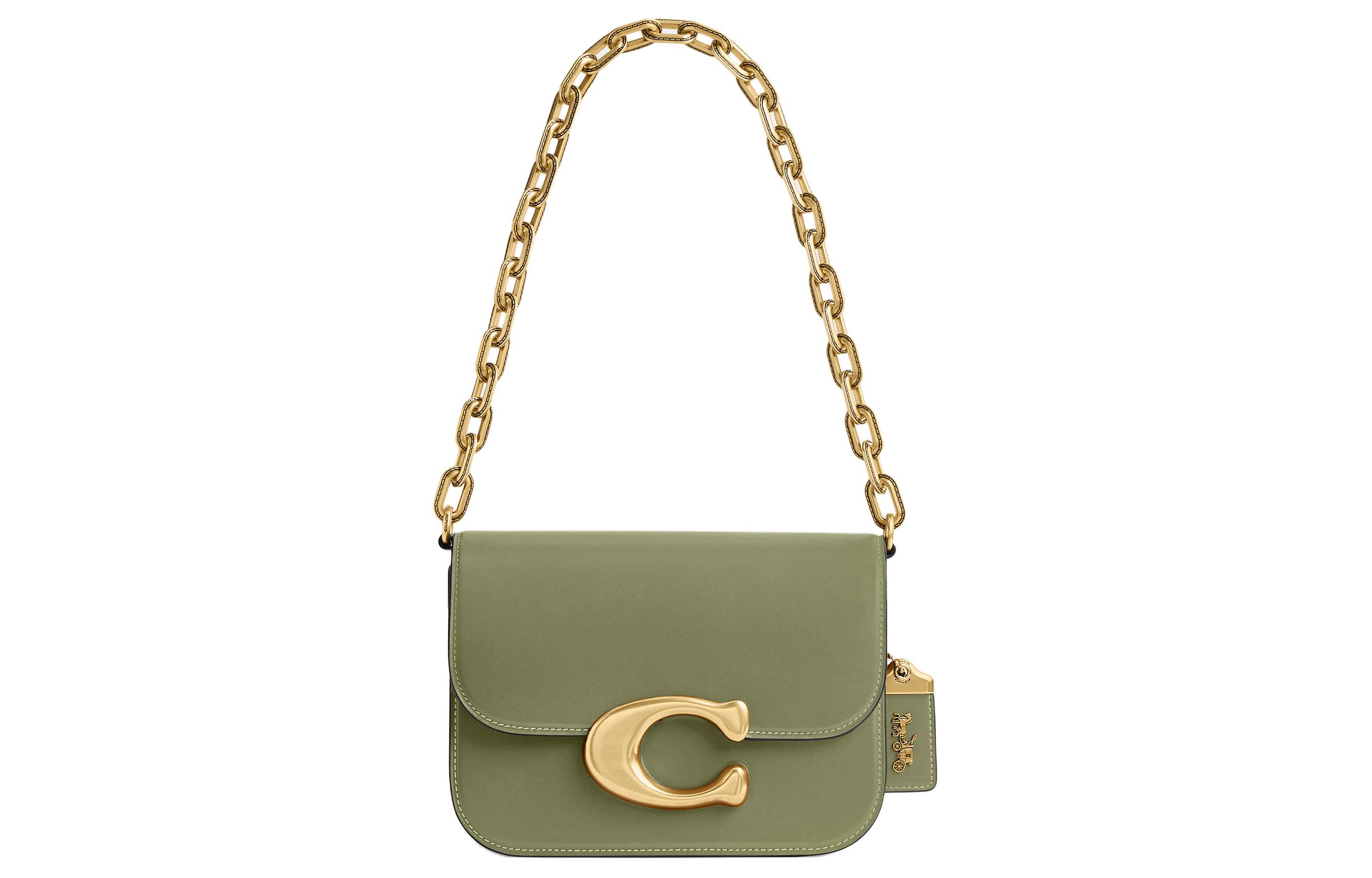 

Сумка на одно плечо IDOL Refined Calfskin Mini женская Green COACH