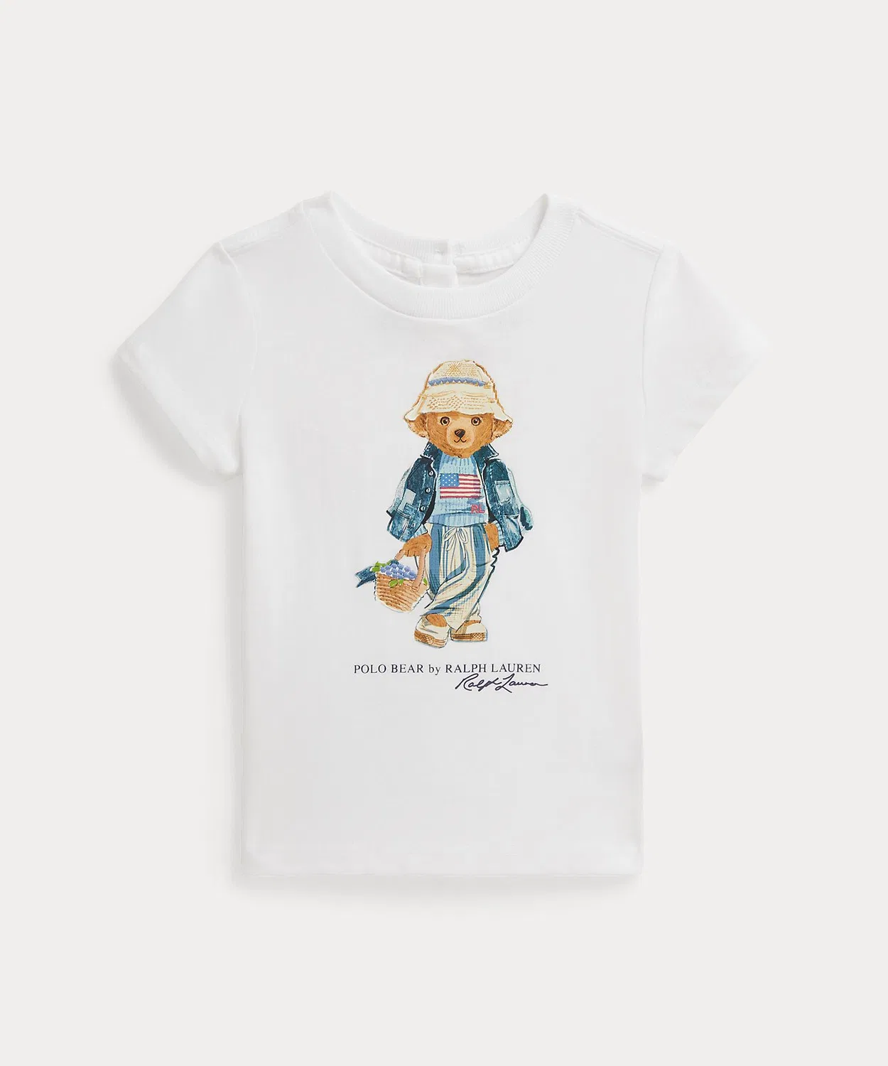 Футболка Polo Bear из хлопкового джерси, Ralph Lauren, белый