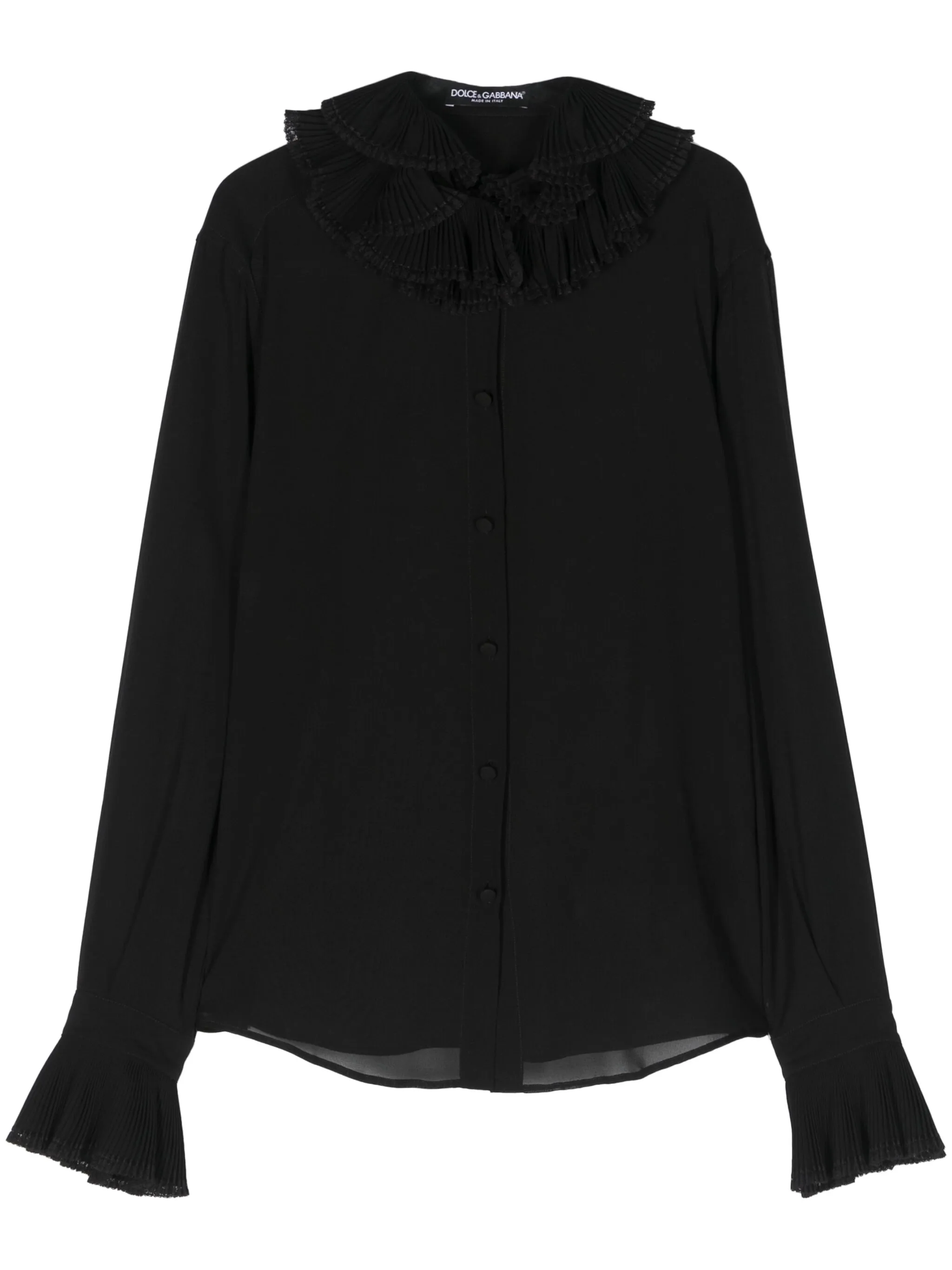 

Шифоновая блузка с оборками Dolce & Gabbana, черный