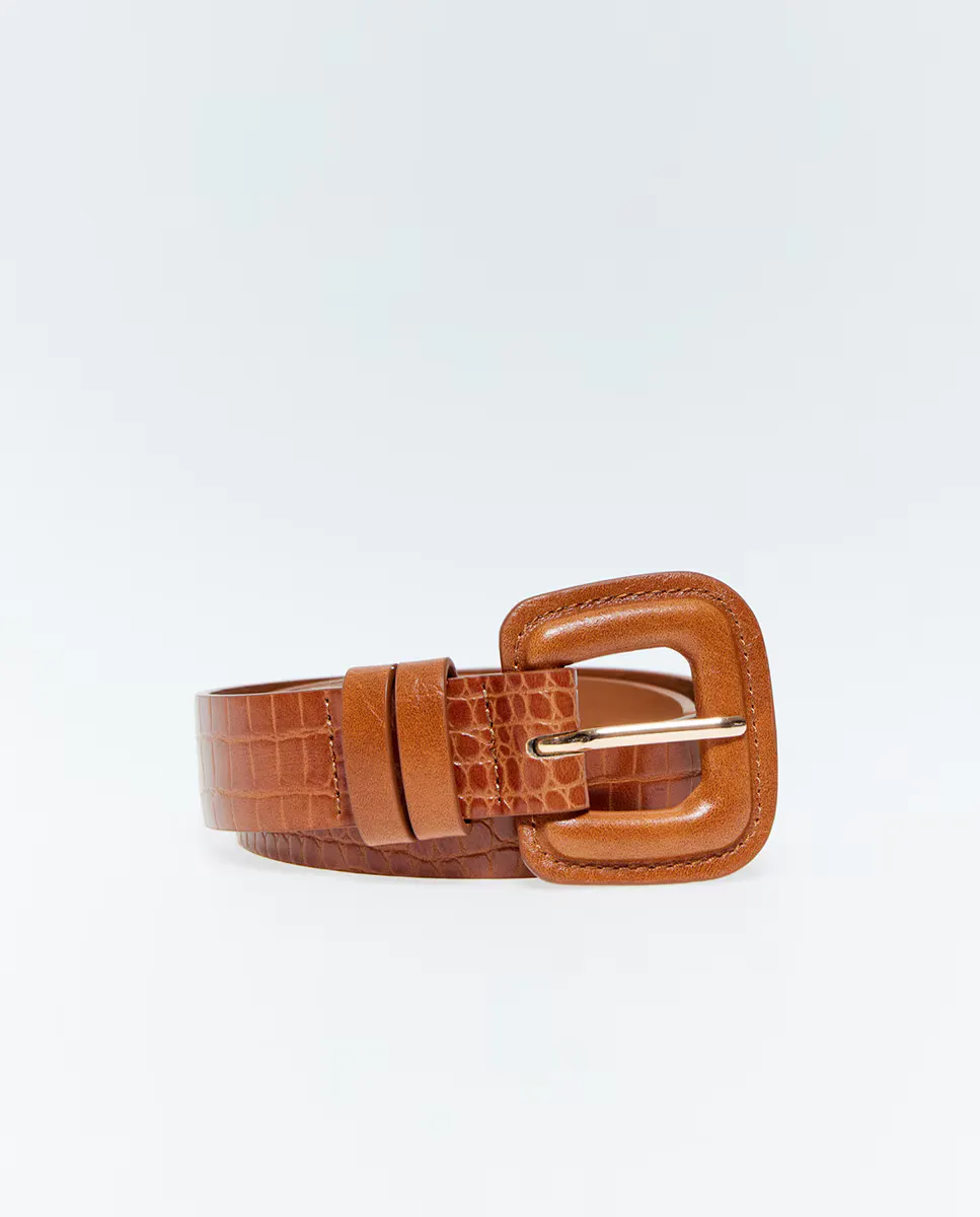 

Комбинированный ремень на подкладке Sfera, цвет Camel
