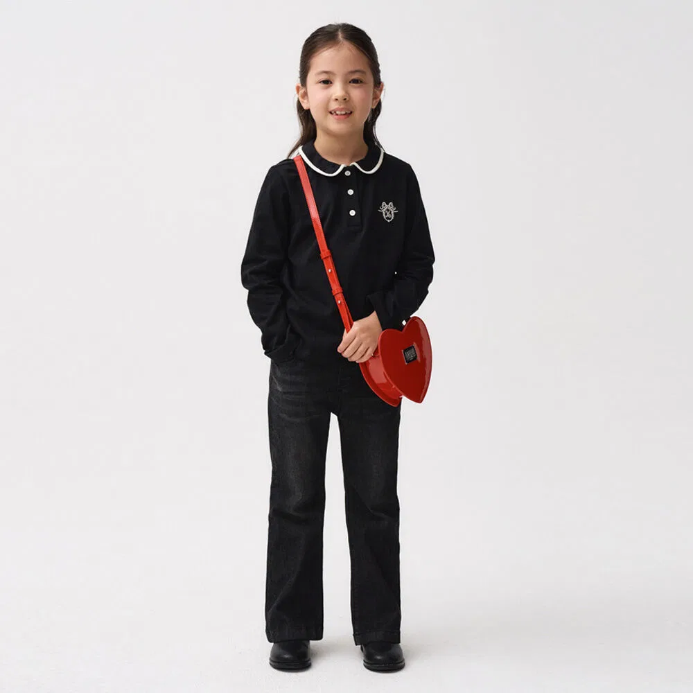 Детские джинсы Marithé Kids клёш, чёрные