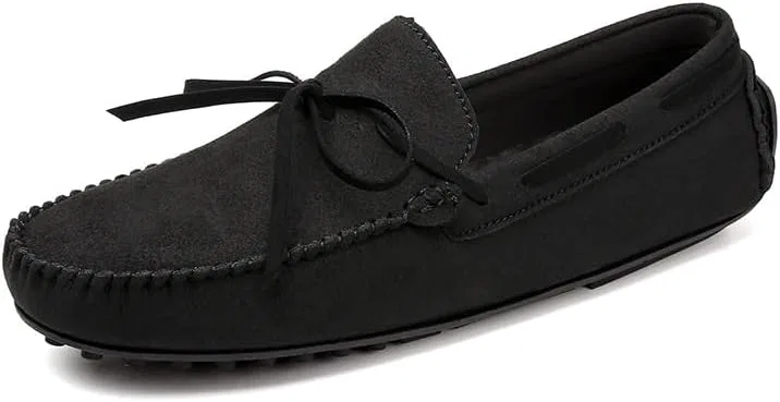 Мокасины из замши с брендом, модель Loafers, черный PUGHGAETZF