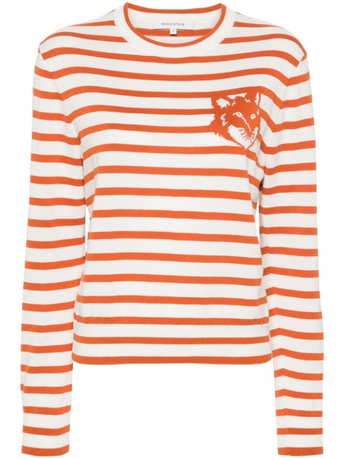 

Maison Kitsuné джемпер Fox Head вязки интарсия, белый