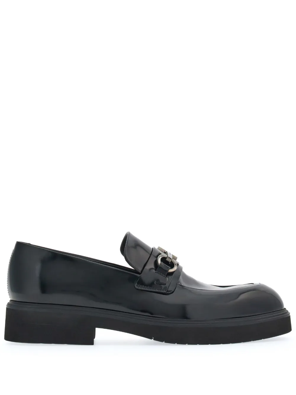 

Лоферы с декором Gancini Ferragamo, черный