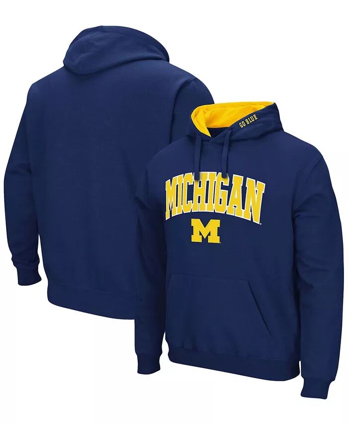 

Мужская толстовка с капюшоном Michigan Wolverines Arch Logo 3.0 Colosseum, синий