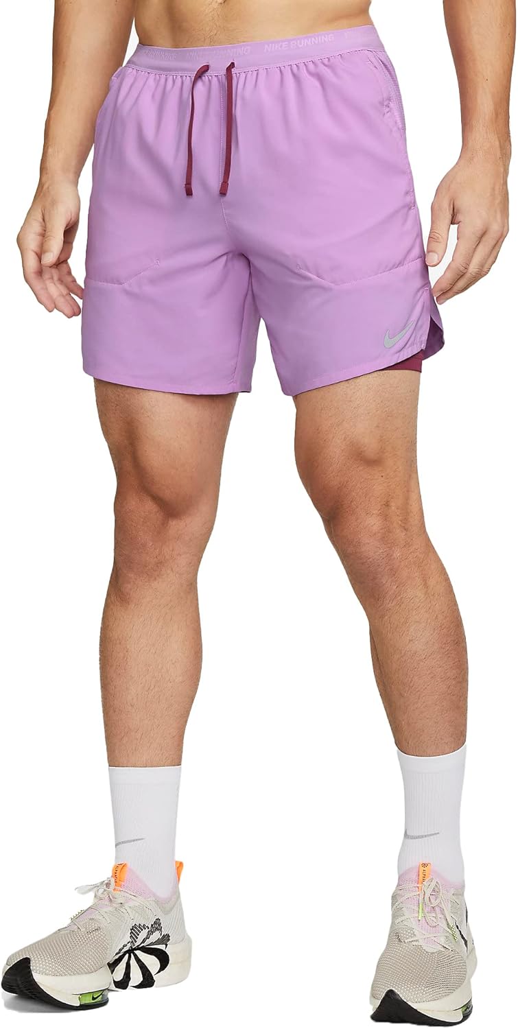 

Мужские шорты для бега Nike Stride Dri-FIT 7 дюймов 2-в-1, Rush Fuchsia/Rosewood/Rosewood