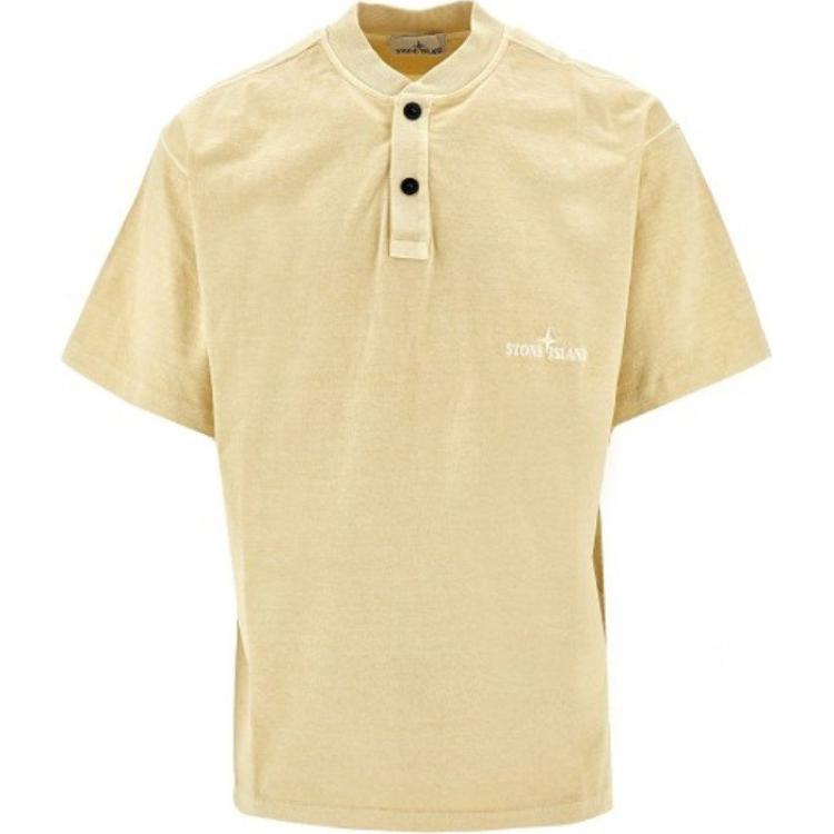 

STONE ISLAND Футболка мужская светло-желтая