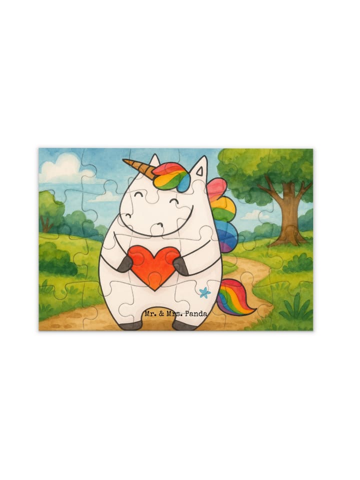 

Mr. & Mrs. Panda Дизайн головоломки «Единорог и сердце» без надписи белым цветом